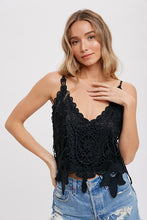 Load image into Gallery viewer, FLORAL CROCHET LACE CAMI