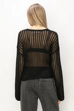 Load image into Gallery viewer, OPEN KNIT LONG SLEEVE SWEATER