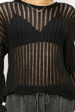 Load image into Gallery viewer, OPEN KNIT LONG SLEEVE SWEATER