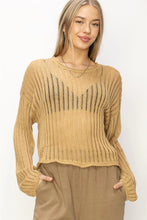 Load image into Gallery viewer, OPEN KNIT LONG SLEEVE SWEATER