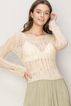 Load image into Gallery viewer, LIGHT WEIGHT OPEN STITCH KNIT TOP