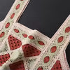 Square Neck Crochet Tank Top Sheer Open-knit Crop Cami Tops Women Teengirl Summer Fairycore Cottagecore Bohemian Beach Outfit