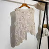 Asymmetric Crochet Top Paisley Lace Sleeveless Sheer Open-knit Blouse Elegant White Vest Summer Boho Vacation Outfit