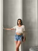 Raw Tasseled Raw Blouse