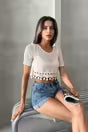 Raw Tasseled Raw Blouse