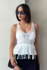 Blouse With Guipure Detailed Strap Black |