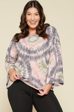 Load image into Gallery viewer, Swirl Tie-Dye Printed French Terry Knit Top
