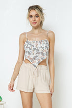 Load image into Gallery viewer, PAISLEY PRINT CHIFFON CAMI CROP BANDANNA TOP