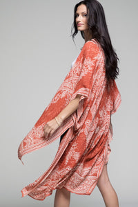 Damask & Paisley Print Kimono
