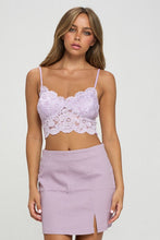 Load image into Gallery viewer, Scallop Edge Floral Lace Bralette Top