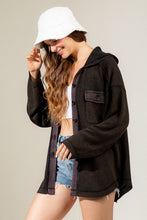 Load image into Gallery viewer, Hooded ribbed solid knit jacket