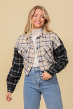 Load image into Gallery viewer, COLOR BLOCK PLAID SHORT JACKE