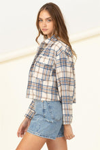 Load image into Gallery viewer, MY SQUAD PLAID PRINT BUTTON-FRONT JACKET