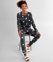 Load image into Gallery viewer, lounge wear set charcoal gray  with star