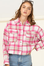 Load image into Gallery viewer, MY SQUAD PLAID PRINT BUTTON-FRONT JACKET