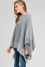 Load image into Gallery viewer, BLACK AND GREY PONCHO
