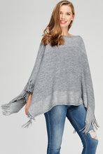 Load image into Gallery viewer, BLACK AND GREY PONCHO