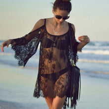 Load image into Gallery viewer, Women Bathing Suit Lace Crochet Bikini Swimwear Cover Up Casual Beach Lace
