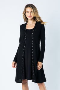 LONG CARDIGAN WITH LACED UP BACK